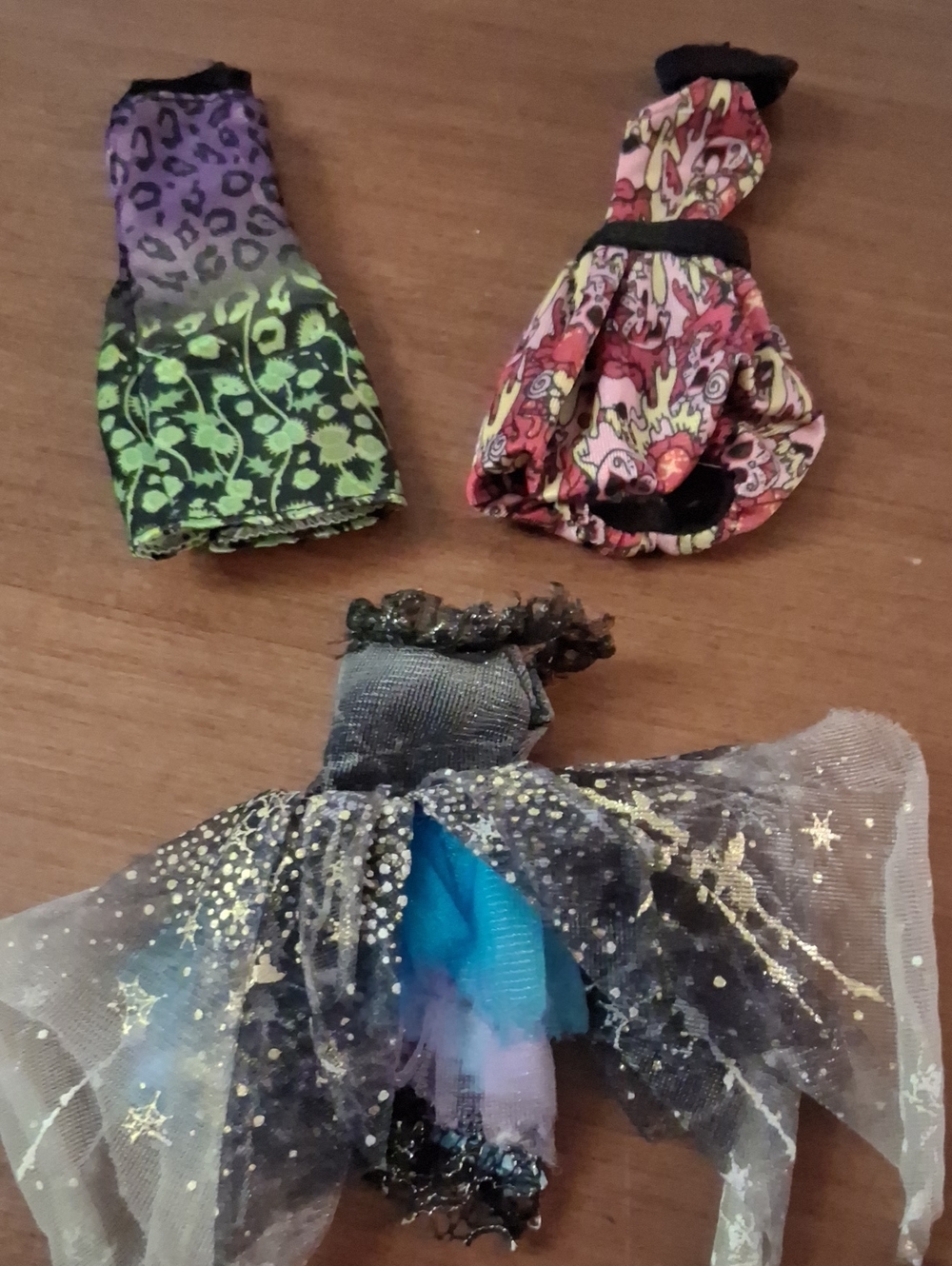Lot Of Monster High Doll Clothes - 3 Dresses Spooky Fashion